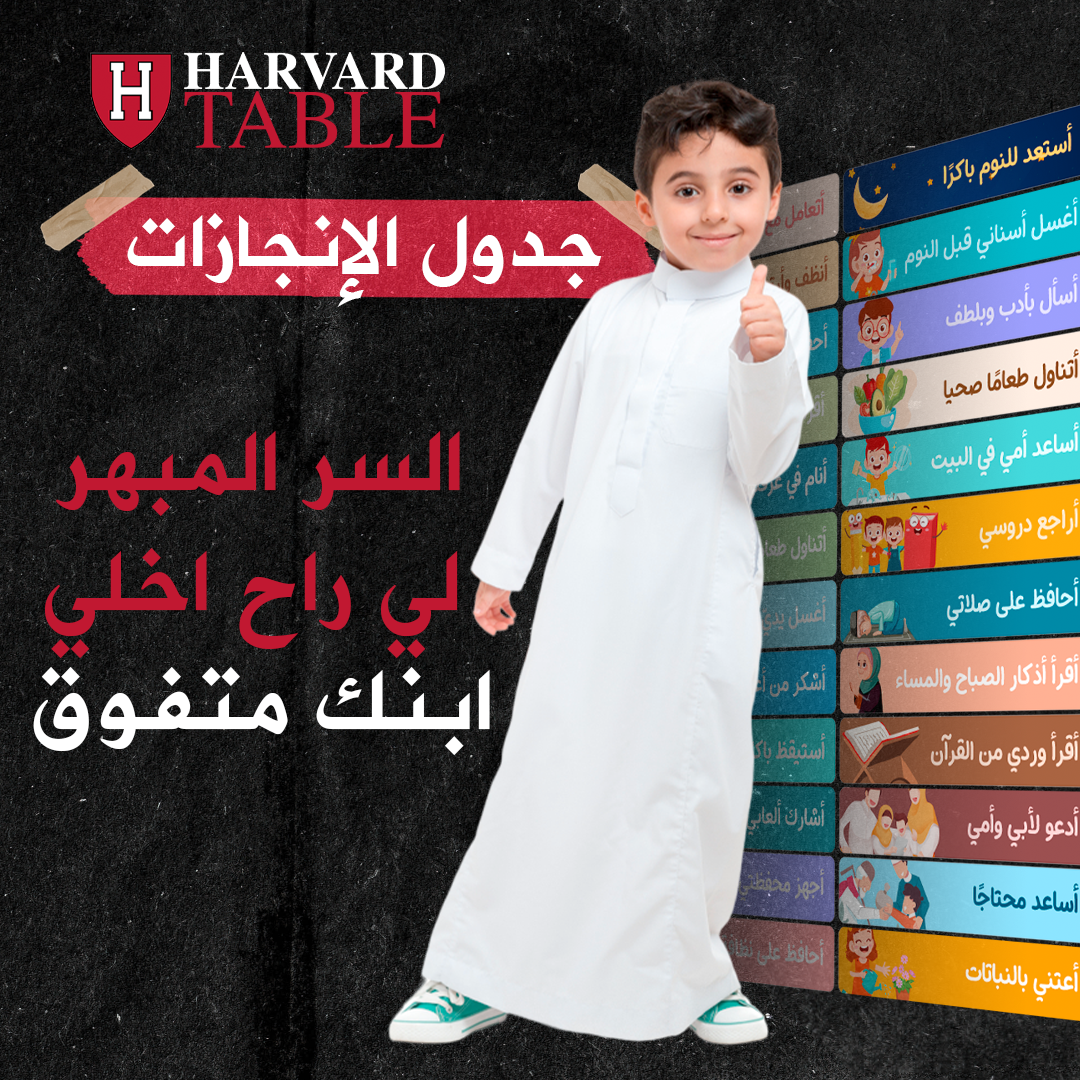 ™HarvardTable ✅⚡ جدول الإنجازات - سر تفوق الأبناء